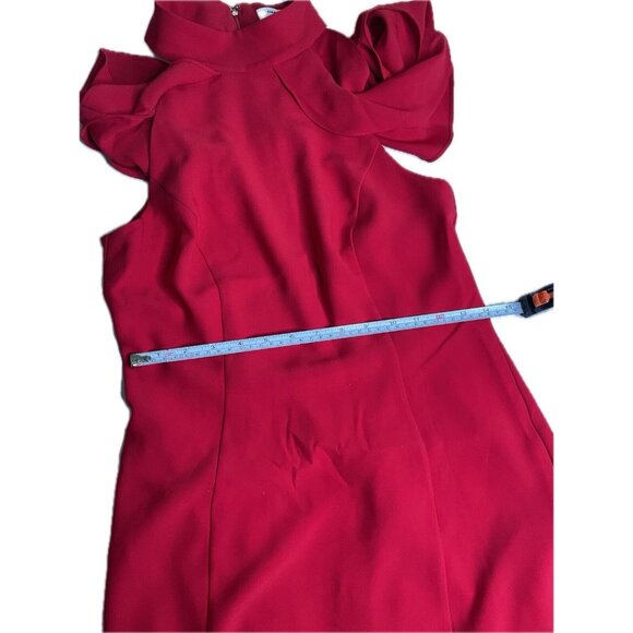 Amanda Updichard X Revolve Red Ruffle Cold Shoulder Dress Small NWOT - Picture 8 of 10